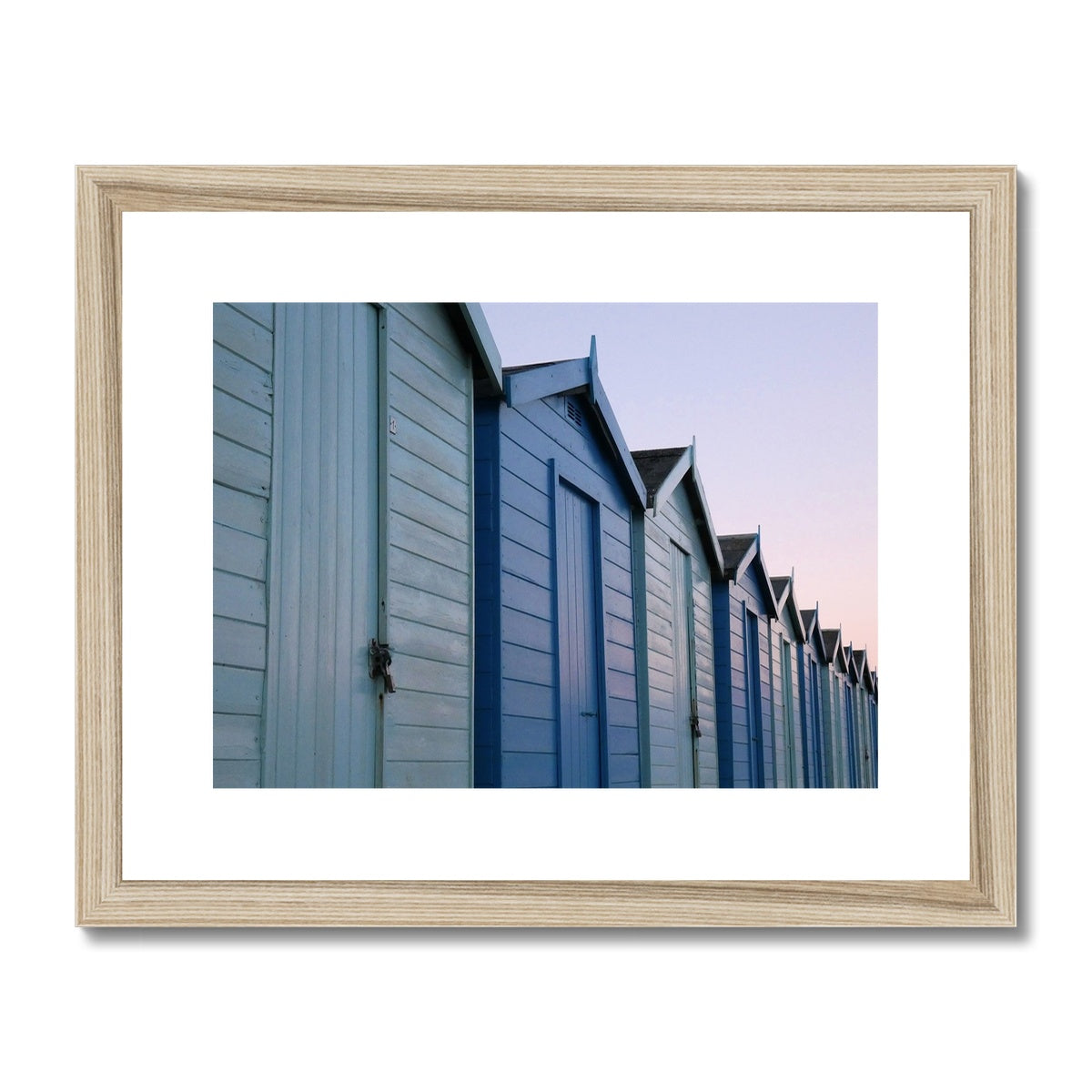 "Huts at Dawn" - Framed & Mounted Print