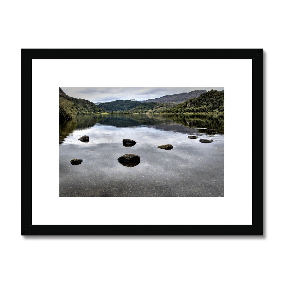 " Stepping Stones " Snowdonia Framed & Mounted Print