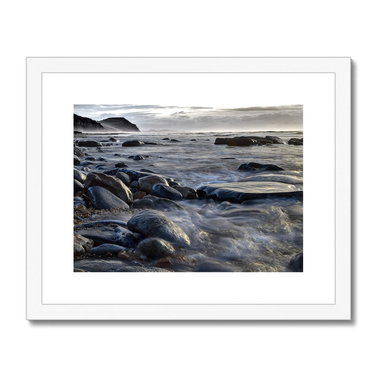 " Smokey Tides " Framed & Mounted Print
