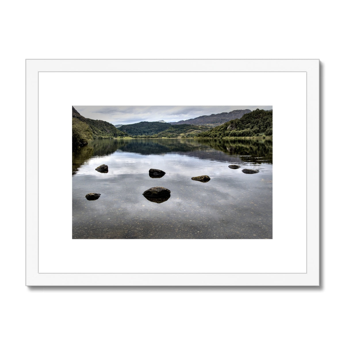 " Stepping Stones " Snowdonia Framed & Mounted Print