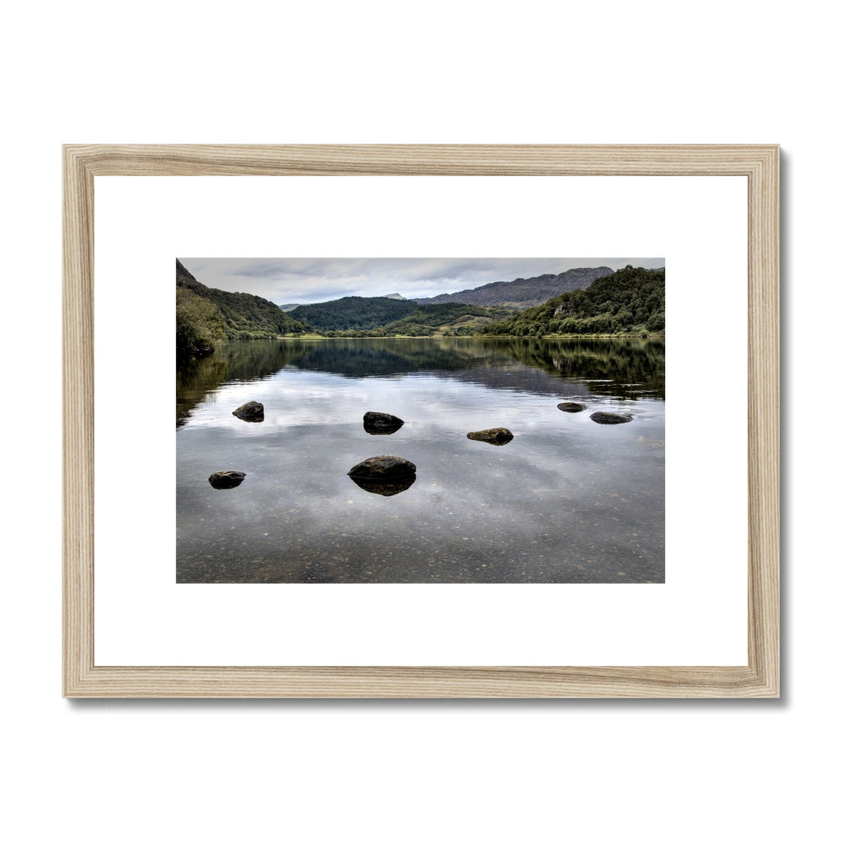 " Stepping Stones " Snowdonia Framed & Mounted Print